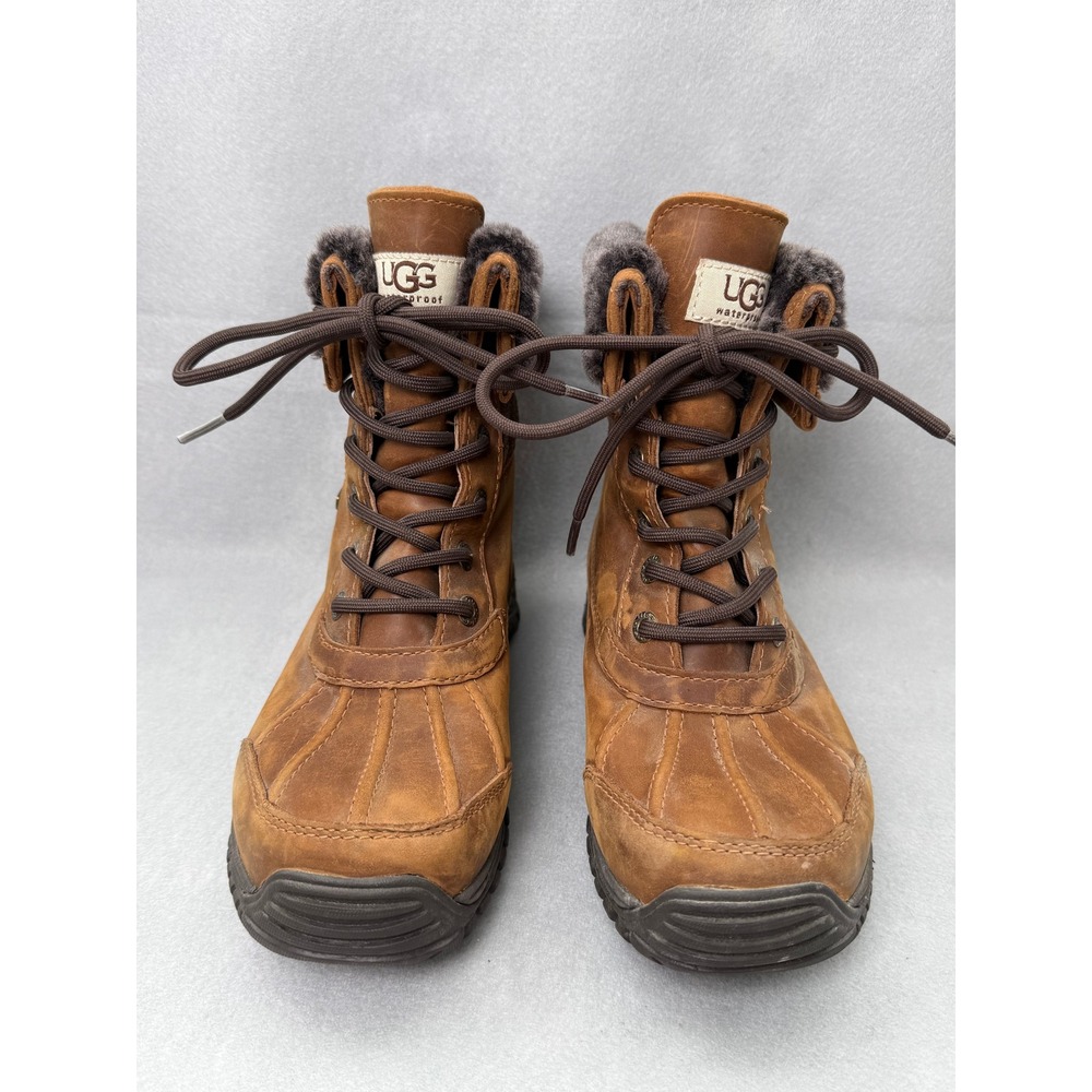 UGG Adirondack II Waterproof Winter Boots Chestnut Leather Vibram Sole 1016595